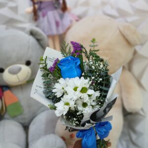 BOUQUET DE 1 ROSA AZUL